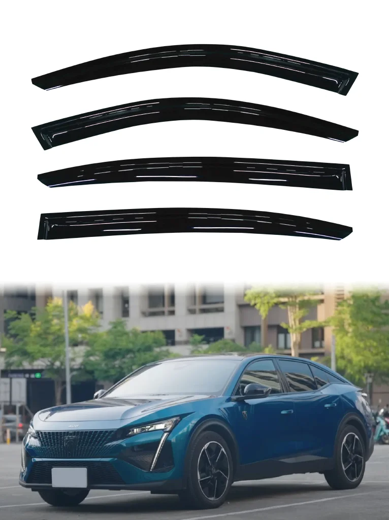 For Peugeot 408 (crossover) 2022-ON Window Visor Vent Sun Shade Rain Guard Door Visor