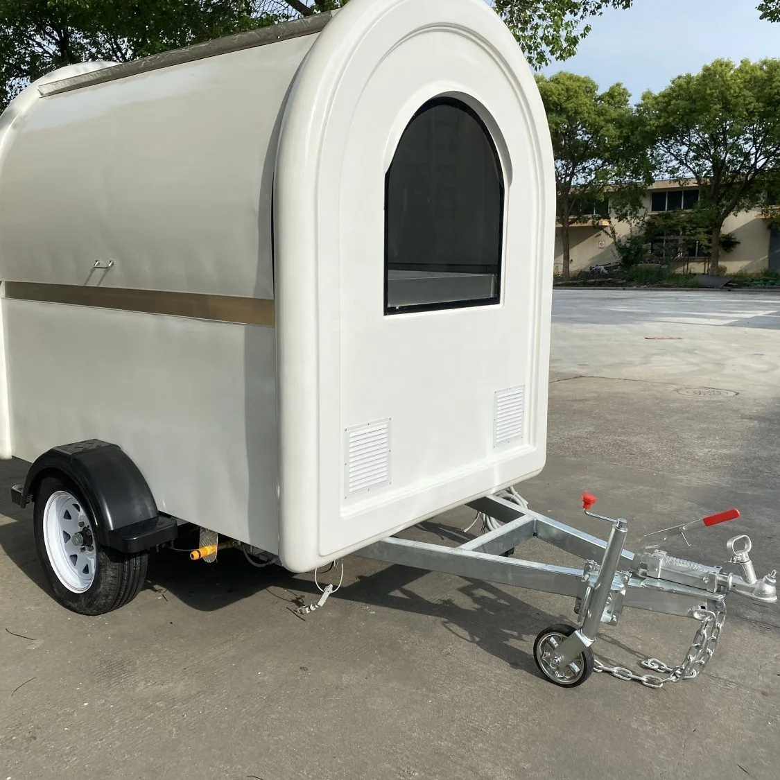 Custom Designed Mobile Food Trailer on the Road with Optional Accessories