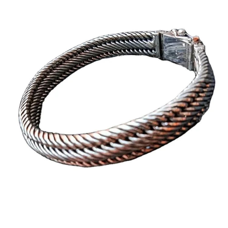 NY-CHB002- Sterling Silver Bali Chain Bracelet Special Gift For Women Men Unisex Bracelet Classic Design And Popular