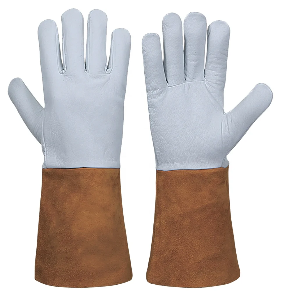 Welding Gloves Safety Gloves Motivex Long Calf Leather Heavy Duty Welding Anti-slip Fireproof Weld Work Glove