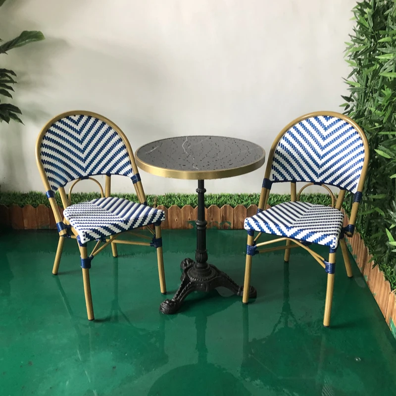 Modern Outdoor Garden Furniture Restaurant Chair Cheap Plastic Outdoor 4 Chairs And Round Table Frame Aluminum Furniture