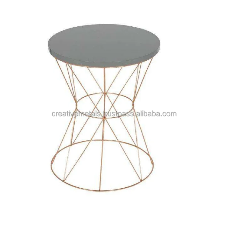 
European Style Furniture console table Round Coffee End Table with Different Color Metal 