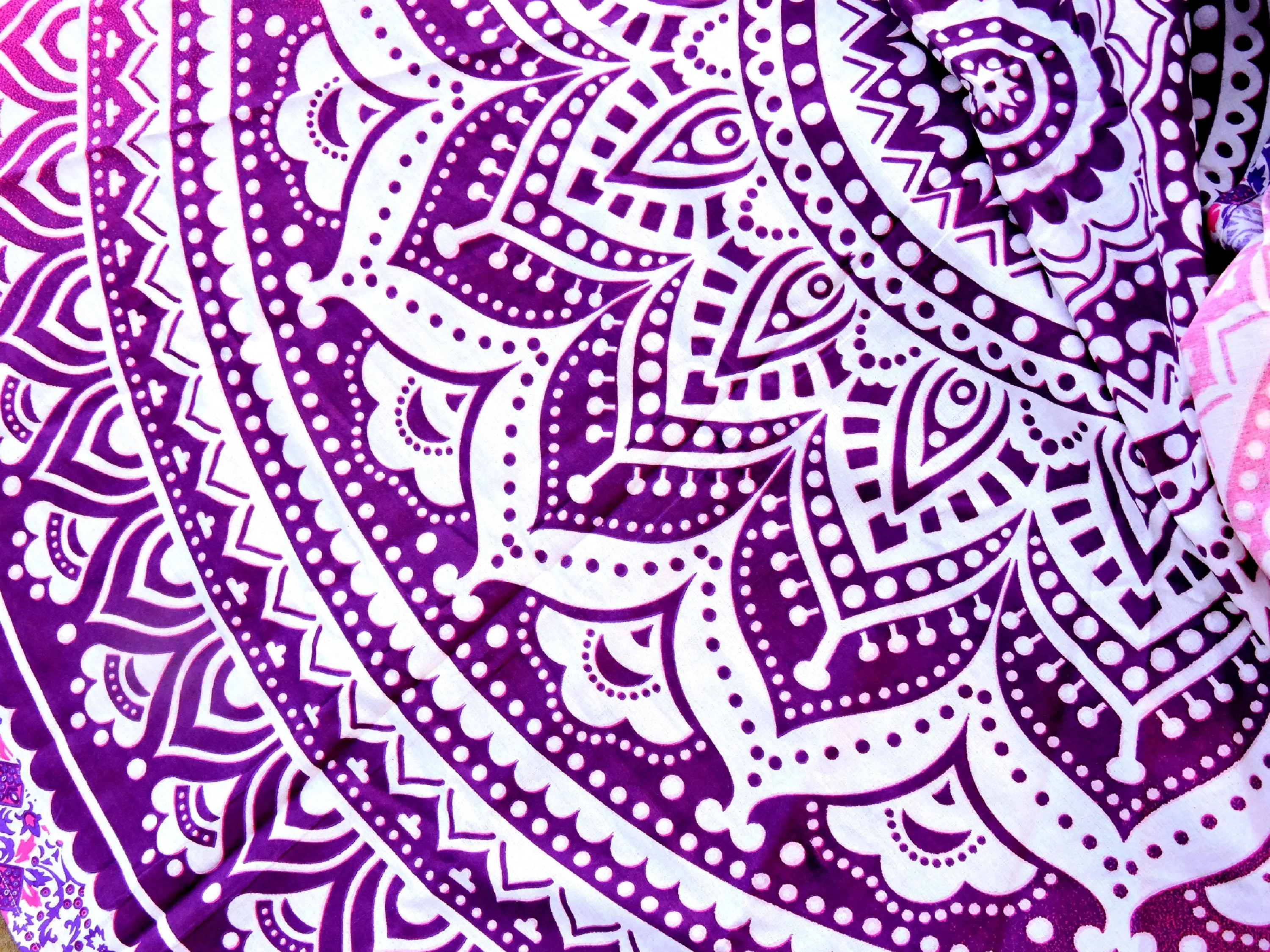 mandala roundie cotton holiday Cheap Mandala Beach Towel Table Cloth Round With Pom Pom Lace Tapestry Beach Towel Tapestry