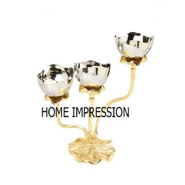 Most Designer Indian Metal World Gold And Silver Shiny Luxury Bowls Dinnerware chocolate bowl Home Usage Bowls For Best Price