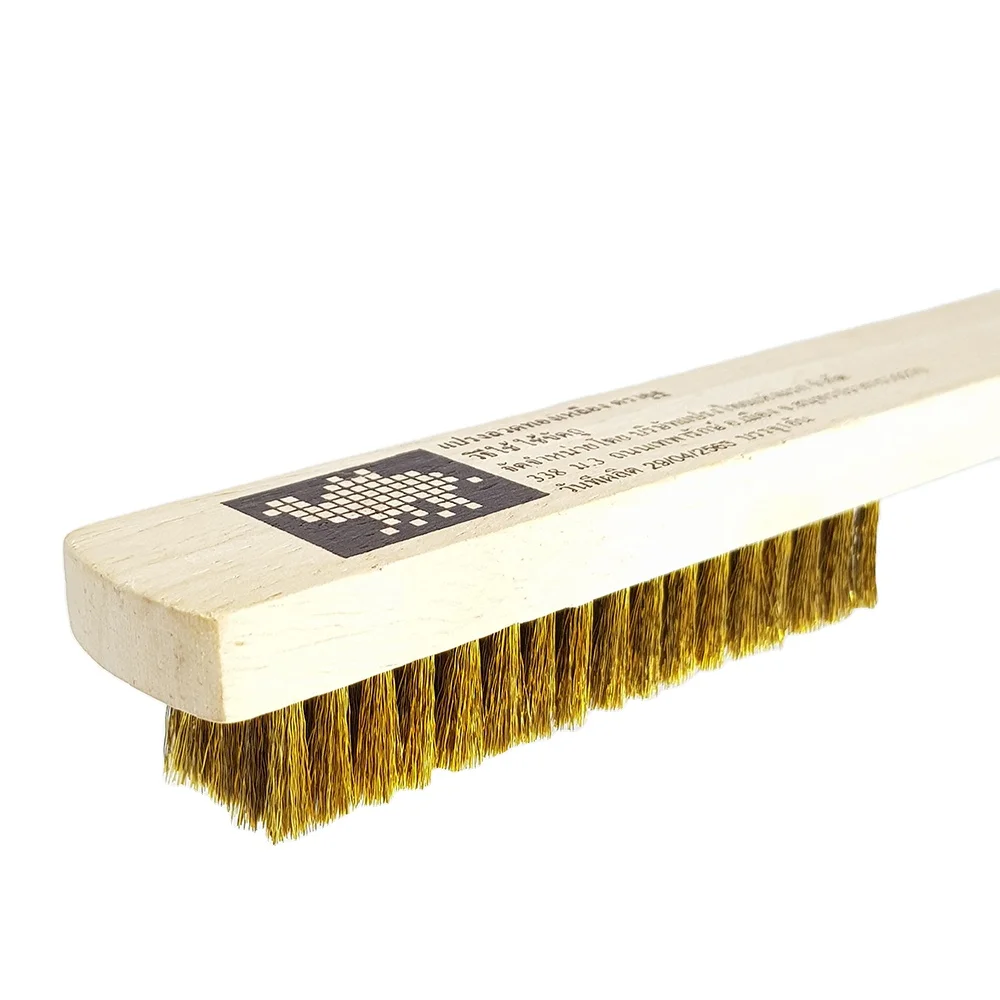 New Industrial Brush Kamel 5 Row Brass Wire Wooden Brush for Heavy Duty Cleaning High Quality