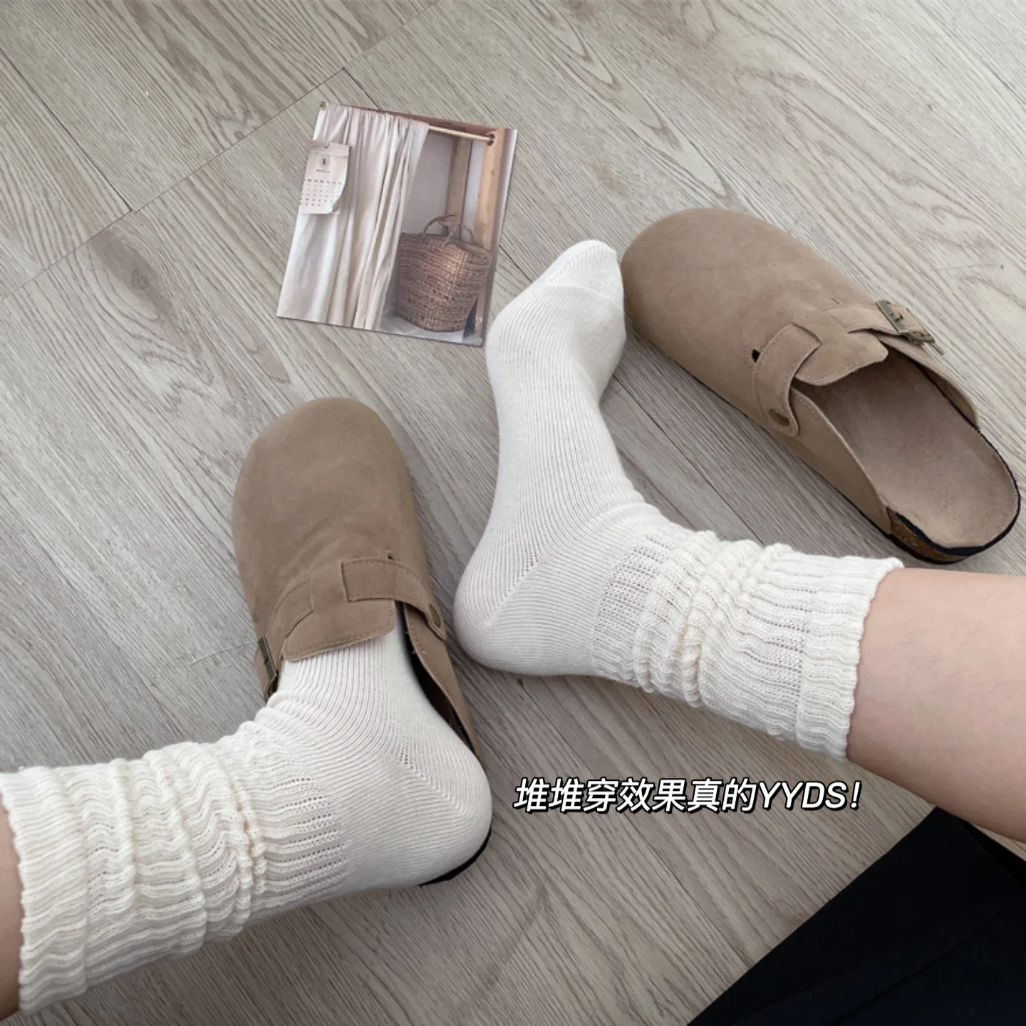 Wholesale Korean Fashion Solid Color Women Slouch Socks Cozy Cotton Plain Colors Slouch Socks Women