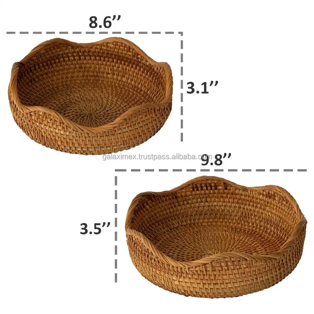Коричневая корзина для хранения из ротанга плетеные лотки фруктов корзины кухонный Органайзер кухонные аксессуары
