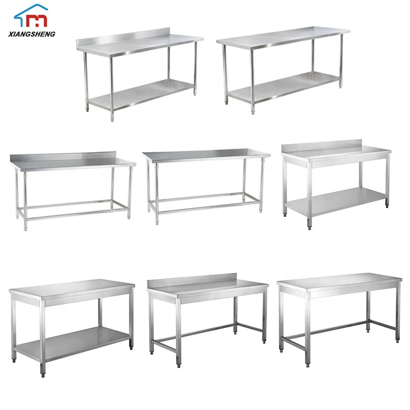Commercial Kitchen Food Grade Stainless Steel Work Table With Undershelf