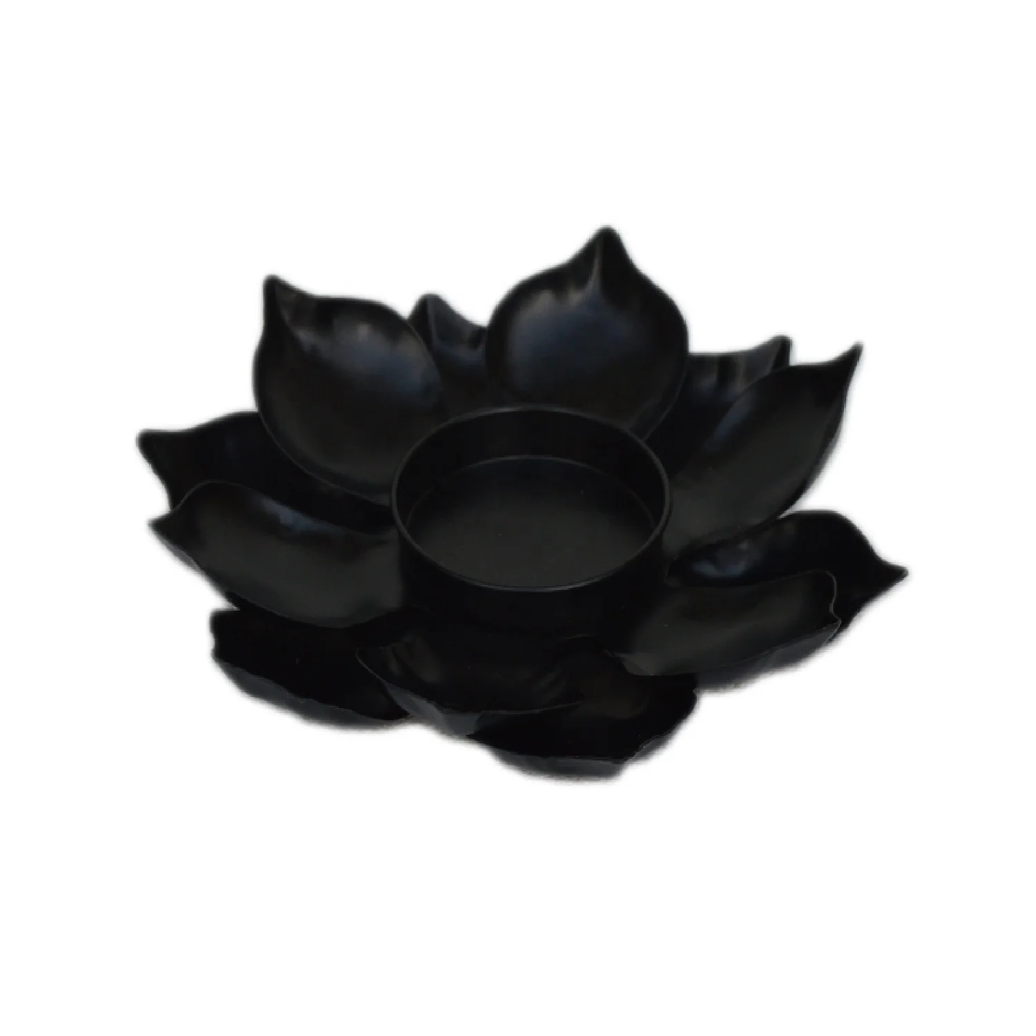 Single Colored Tea Light Holder With Black Painted Finishing Design Candle Holder Best for Home Tableware Decor Design