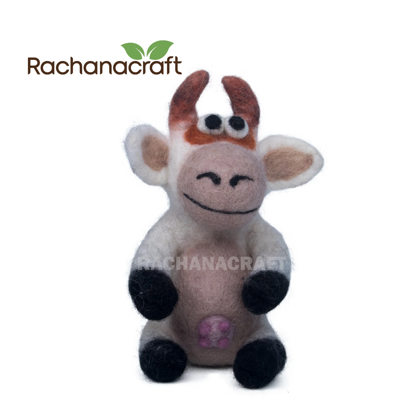 Farm House Animal Felt Cow Baby Nursery Mobile Educational Toy Handmade Wool Felt Decor Accessories Xmas Customization Available