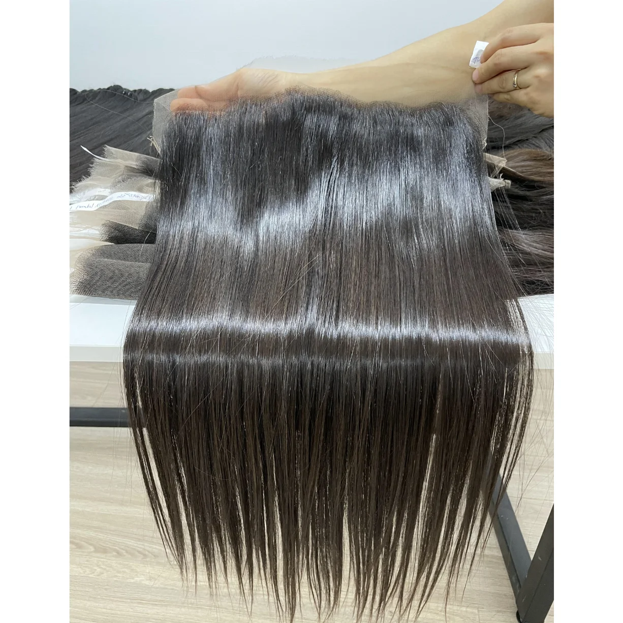 MH TRUST Factory High quality Full head 100% Real Remy Human Russian Hair  blonde Clip In Luxury Thick Extension