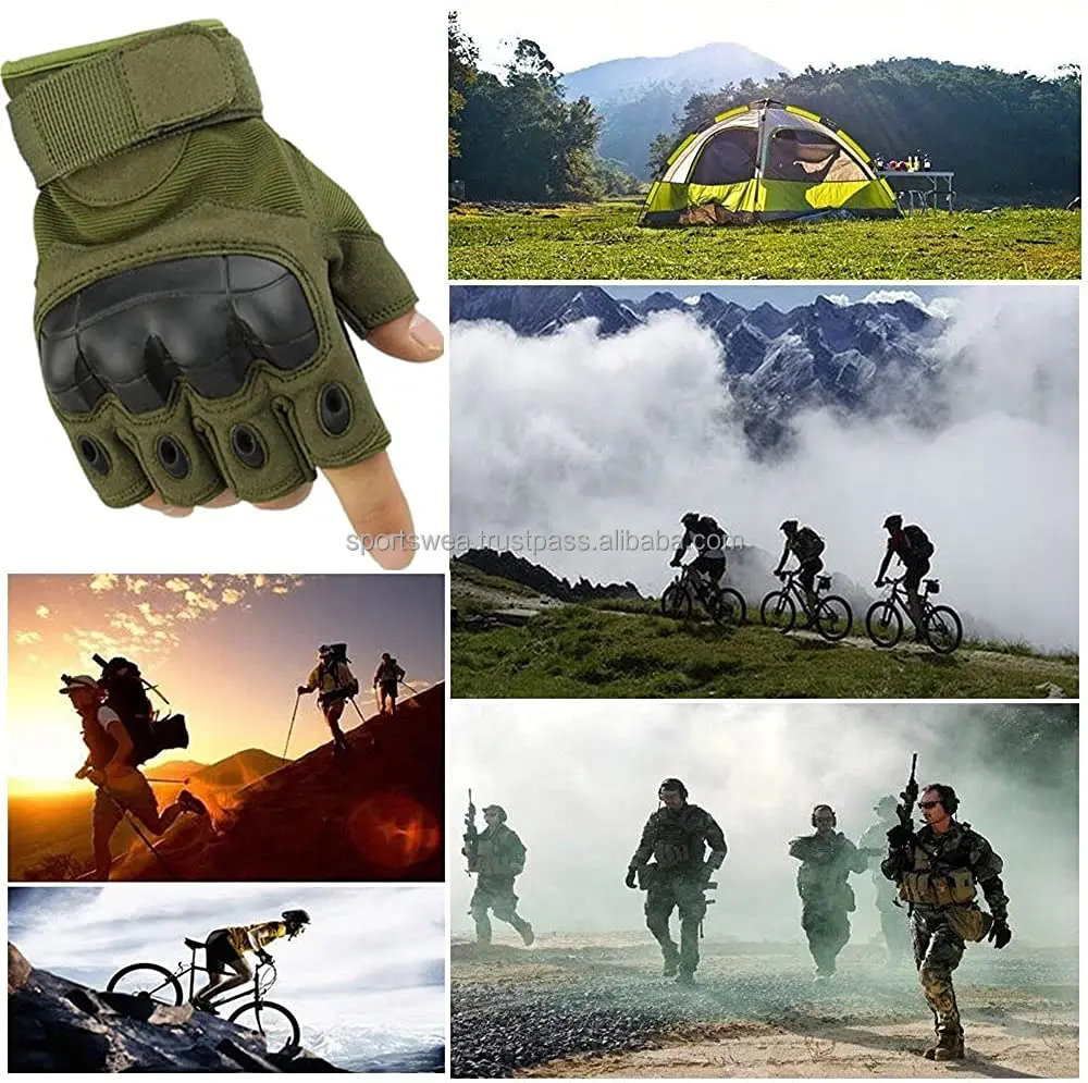 Перчатки без пальцев оливковые перчатки для езды на велосипеде мотоцикле вождения