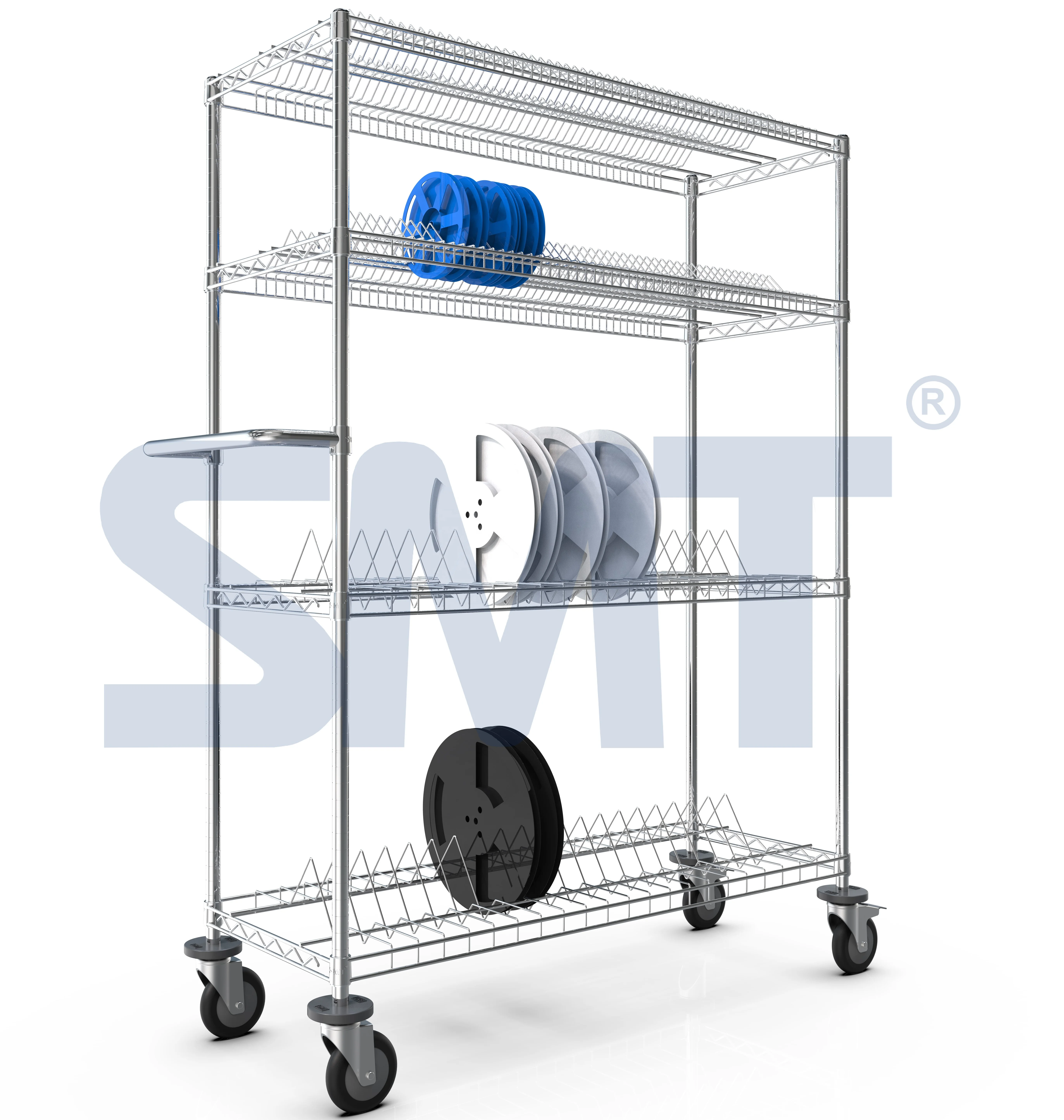 High Quality SMT Stainless steel ESD Shelf for Cleanroom Industrial metal reel shelving Warehouse Rack
