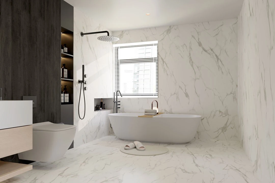 BOTON STONE Plastic Floor Tiles Plank 12mm Wood Click Lock Vinyl Waterproof Laminate Flooring SPC Shower Wall Panels