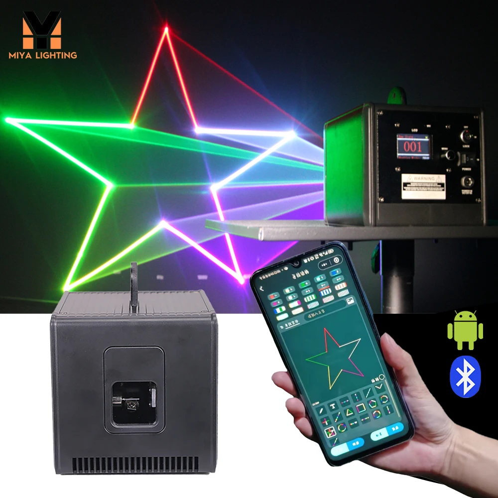 MIYA bluetooth Black cube Cube Projector 3W 5W Animation Laser Projector Pro Wireless APP android& ios 3D Laser Cube Light