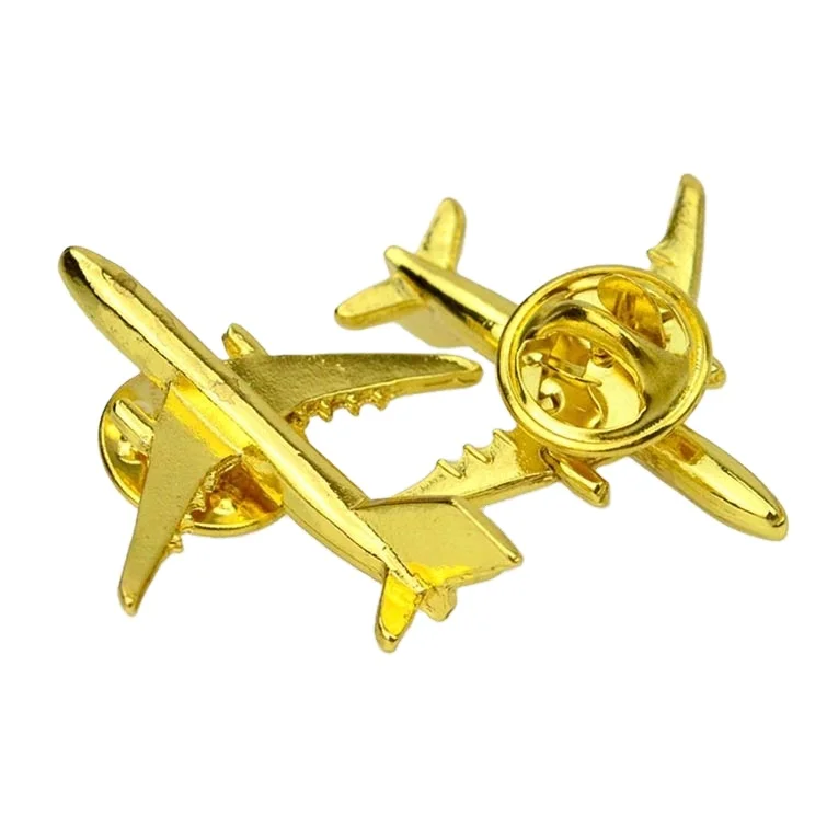 Oem airline pilot wings pin Manufacturer Wholesale Personalized Custom Logo Metal Wings Gold Lapel Pin Badges
