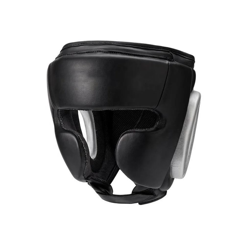 Professionally bright leather red boxing helmet factory price adjustable protection kick boxing head guard