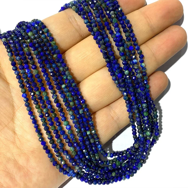 Wholesale Natural Smoky Quartz Gemstone Micro Faceted Round Beads For Jewelry Making Bracelet Necklace Pendants for Men Women