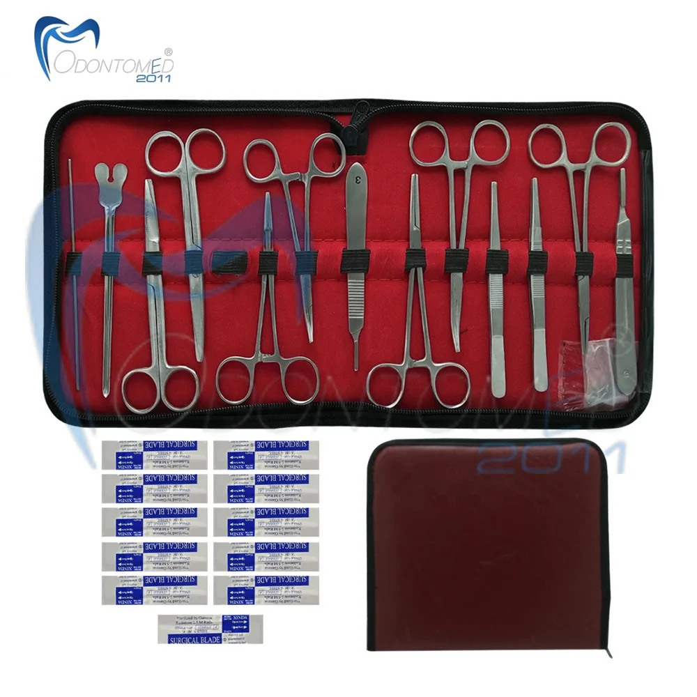 Advanced Lab Dissection suture Kit for Anatomy & Biology Students 24 Pcs Customized Logo Surgical Equipment Customized Packaging