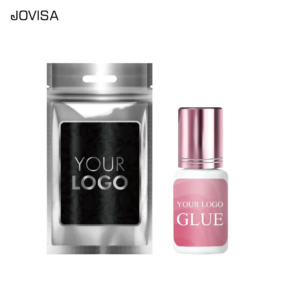 False eyelash glue JOVISA private label lash glue 1-2 sec fast drying latex free lash glue 30%-70%RH lash extension adhesive