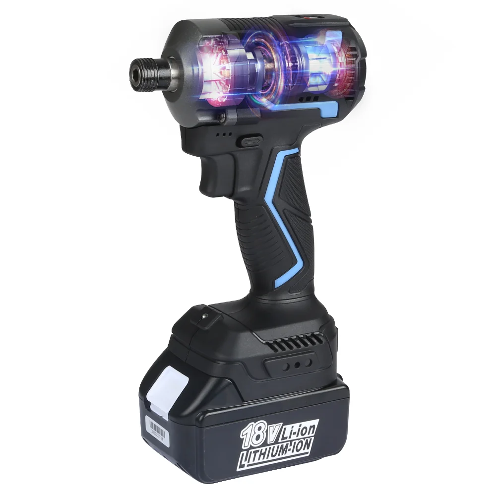 Electric Rechargeable Power Wrench Portable Brushless Torque Wrench Truck Power Tools Cordless Impact Power Wrench