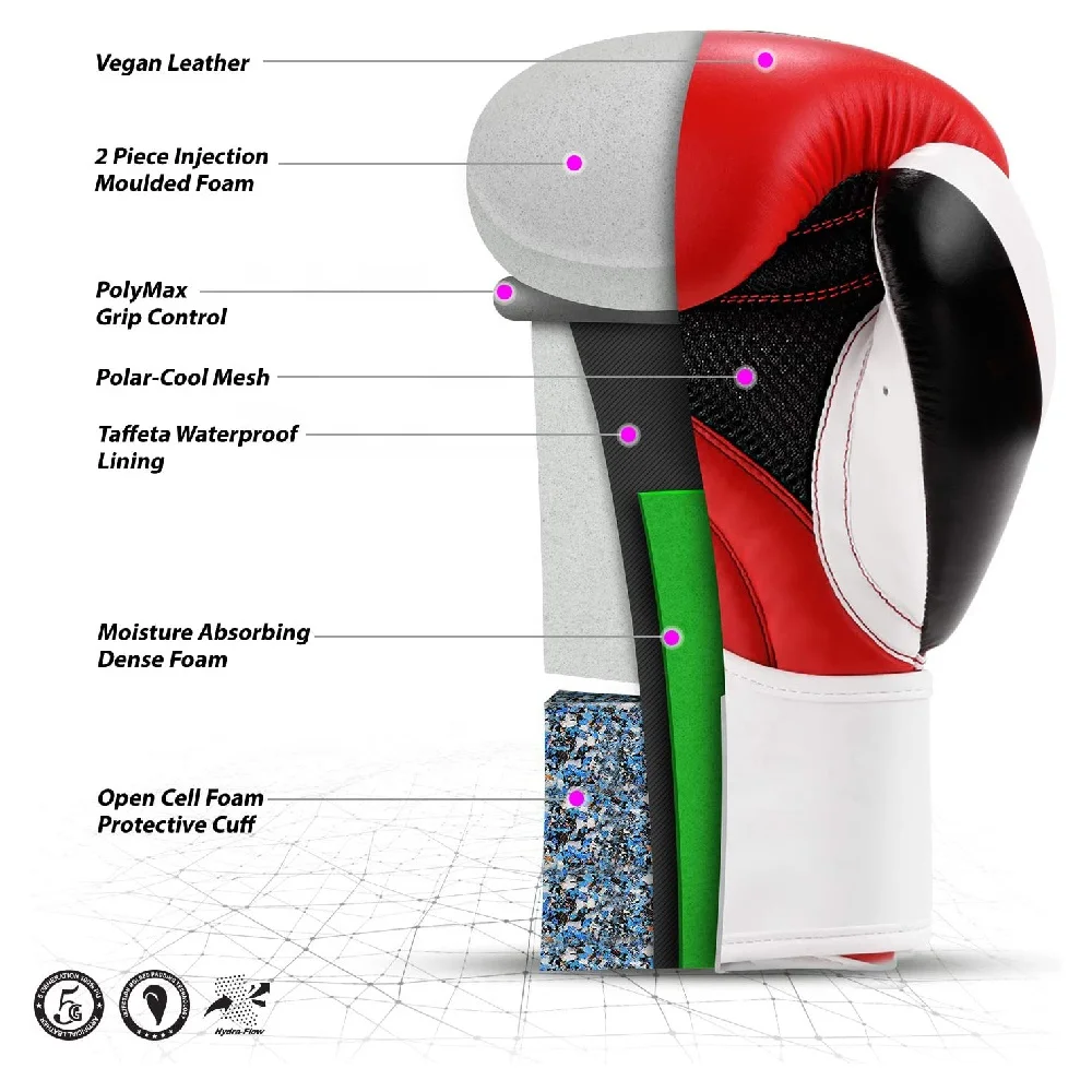 Боксерские перчатки для прочных дырокол мужчин и женщин 10 унций 12 из двух частей литьевая пена