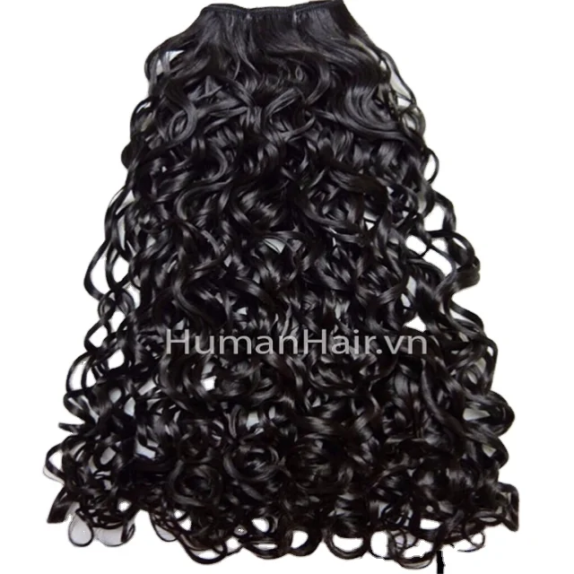 Best Curly and Wavy Vietnamese Hair Extension for hair business 100% virgin cuticle aligned hair extensions