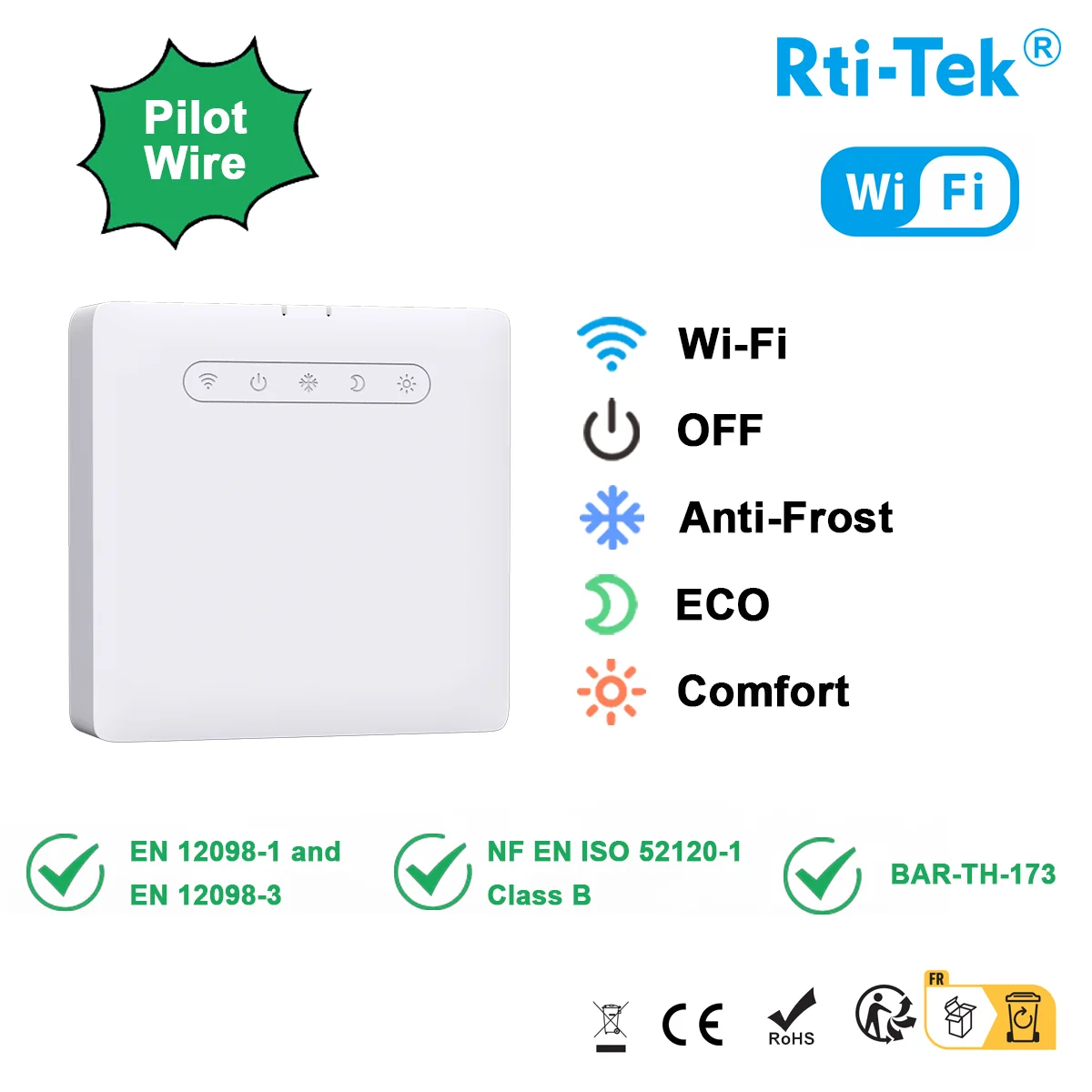 Pilot module Electric Radiator Wifi Thermostat Heating Controller Pilot Wire