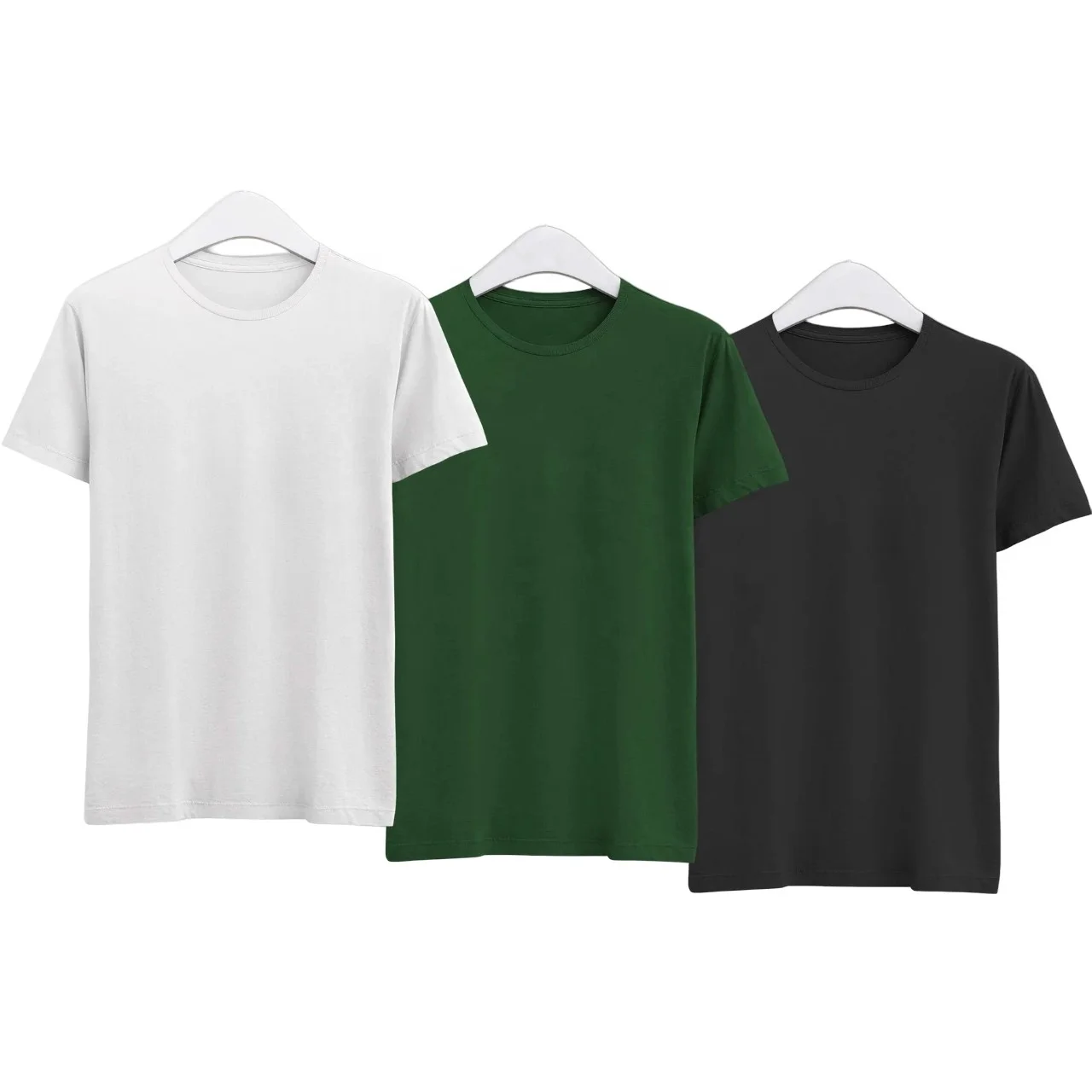 Wholesale 100% Ring spun combed cotton knitted fabric Short Sleeve Blank Solid Color mix size plain bulk blank t-shirts supplier