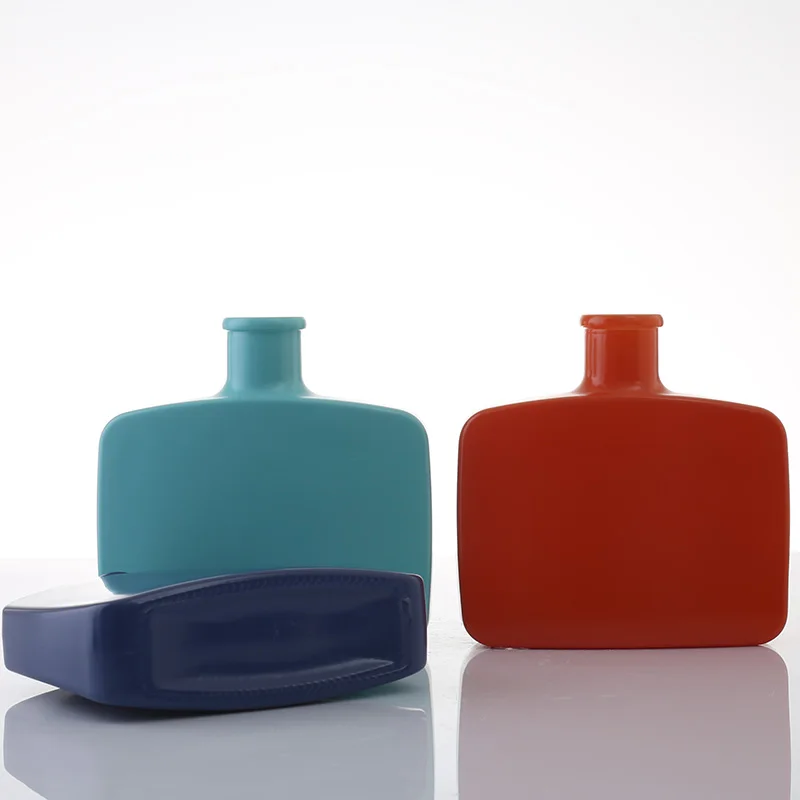 Factory custom 375ml spray painting processing spirits bottles wine fruit drinks high quality