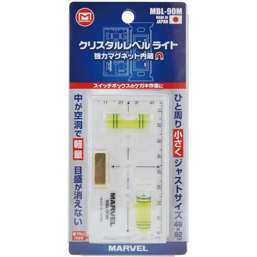Japanese Hand Tools Light Weight Clear Visible Spirit Bubble Levels Vials for construction works Electricians