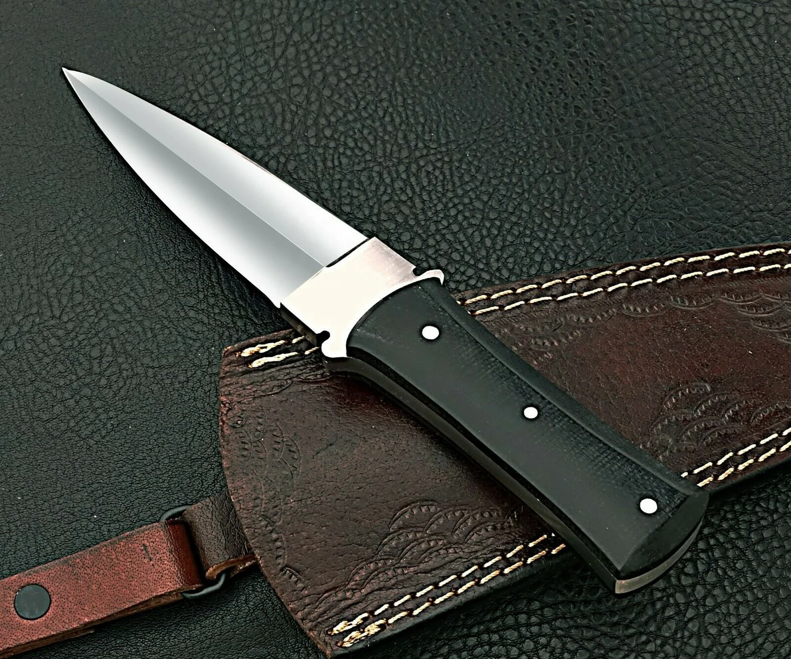 Beautiful Sizzco Stainless Steel Fixed Forged Blade Hunting Camping Knife Gift For Him Handle Acrylic Resin