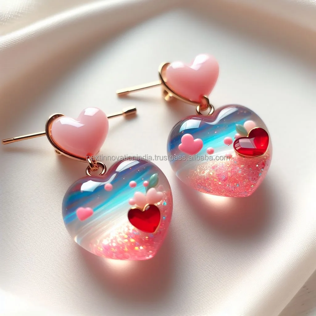 Handcrafted Exquisite Resin Statement Earring Tops Collection of Unmatched Best Quality