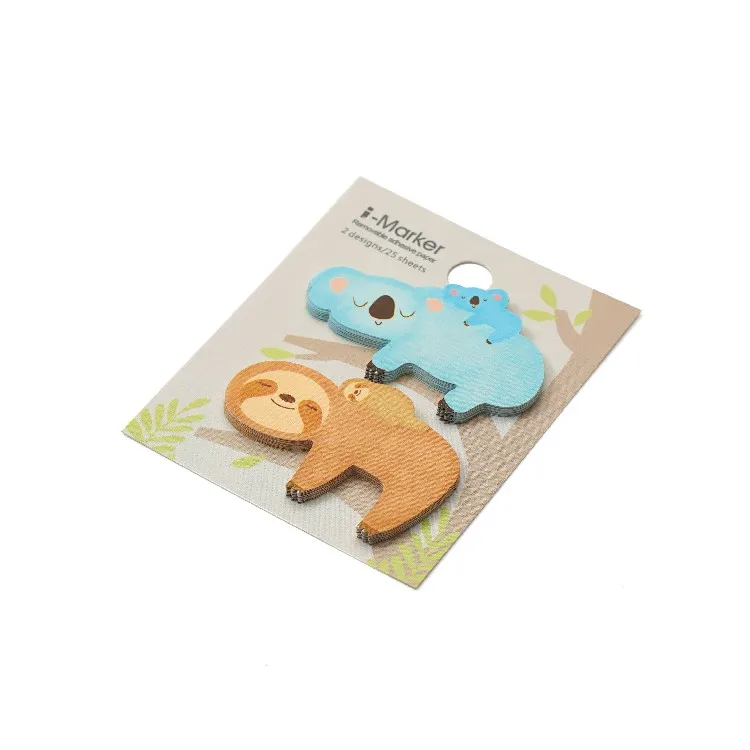 [6] Good Quality Planner Animal Sticky Notes Stationery Koala Sloth Memo Pad for Office