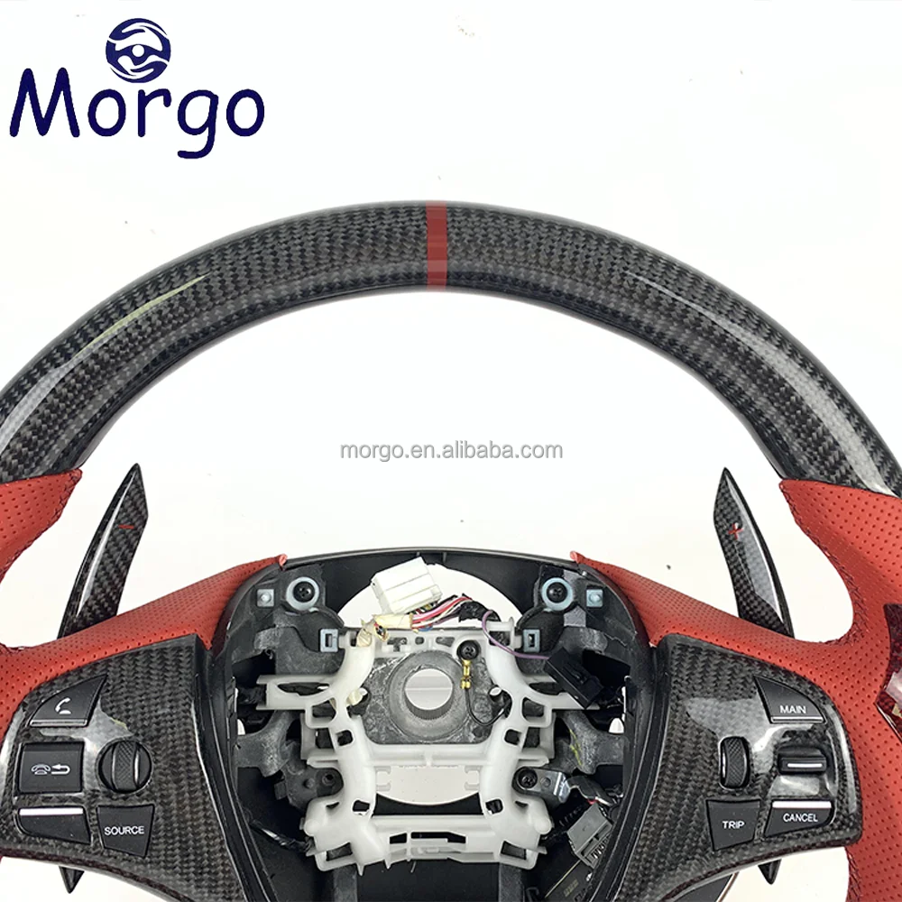 Car interior accessories for Acura 2012-2018 Customized carbon fiber steering wheel with Perforated leather for Honda