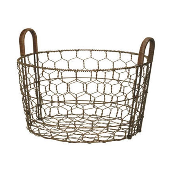 Metal Wire Baskets For Storage Metal Wire Mesh Basket Wholesale Customized Durable Round Fruit & Vegetable