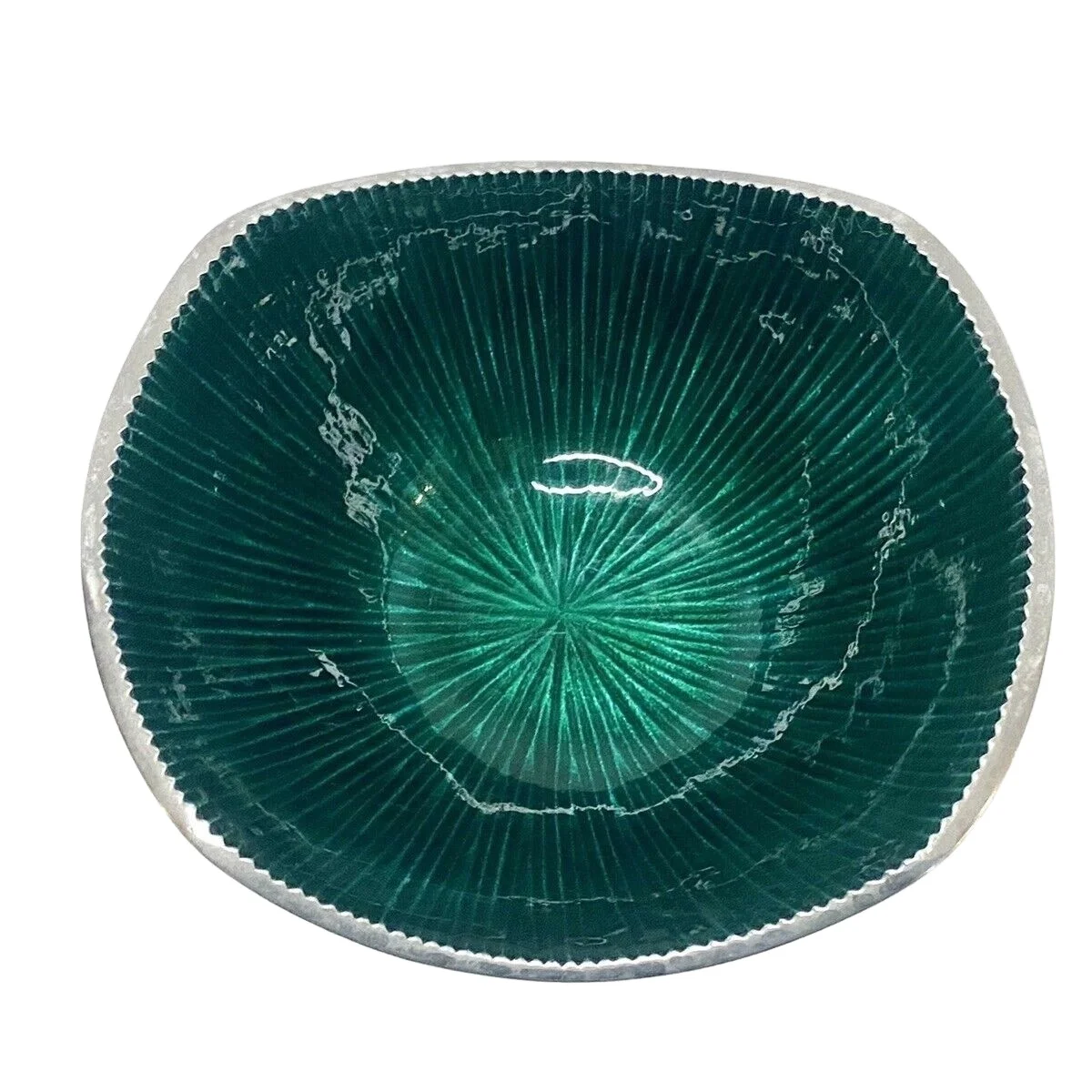 Оптовая продажа с фабрики ручной работы квадратной формы алюминиевая миска зелёная эмаль готовой используется для верхней части таблицы сервировочный сухие фрукты