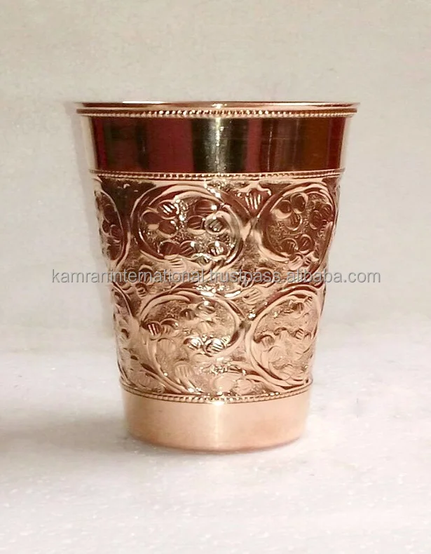 BPA FREE 100% COPPER CYLINDER SHAPED MULE MUG WITH COPPER HANDLE HANDCRAFTED COPPER MUG
