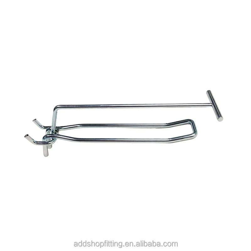 Pegboard zinc display euro hook for Supermarket Stationery store