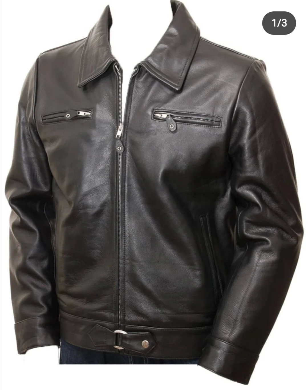 Men New Fashion Genuine Leather Jacket/Summer Parka Fashion Pakistan Leather Jacket