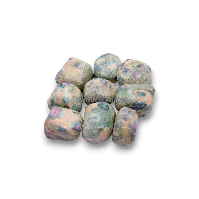 Wholesale Green Jade Tumbled Stones Natural Mineral Agate Crystal Gemstone Love Bag Gift from India Price