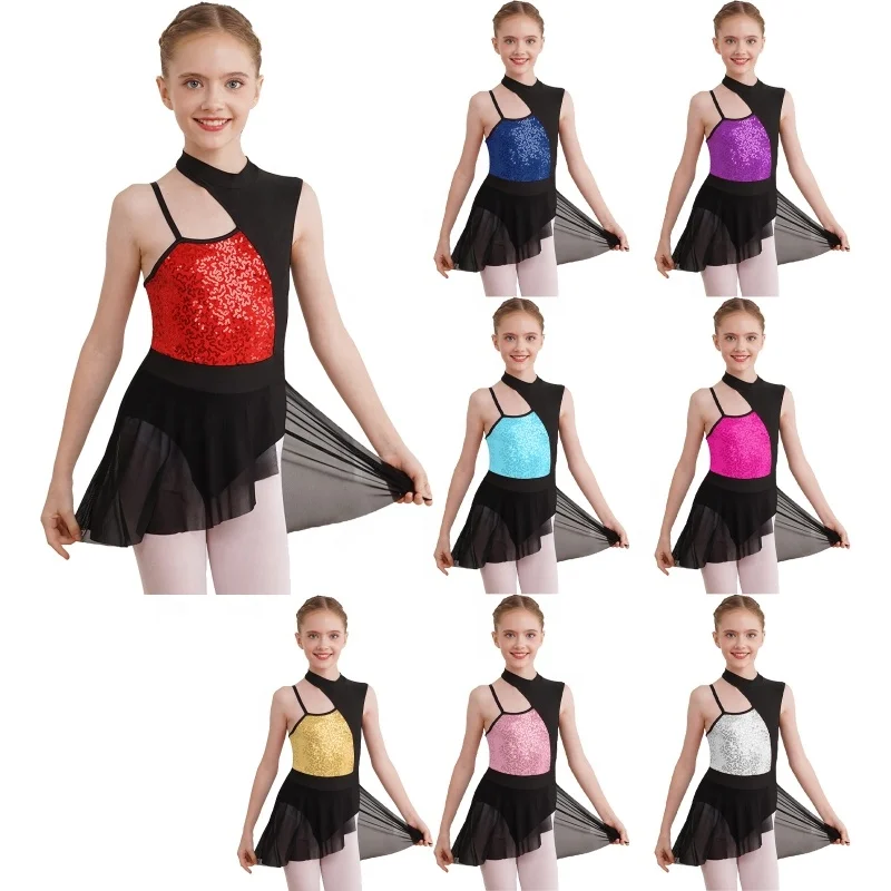 4-14 Years Kids Girls Children Latin Girls Dance Dress Stylish Clothing Dancing Dresses Ballroom Style Ballroom Dance Dress