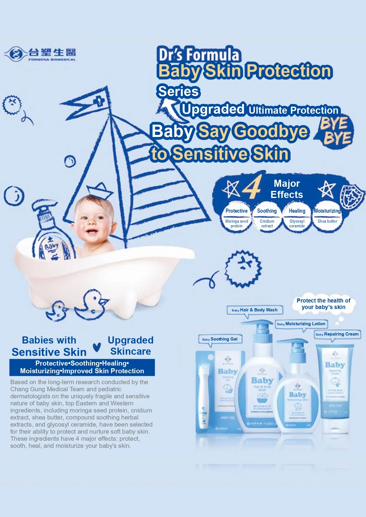 Natural Organic Body Care Baby Hair & Body Wash 2 in 1