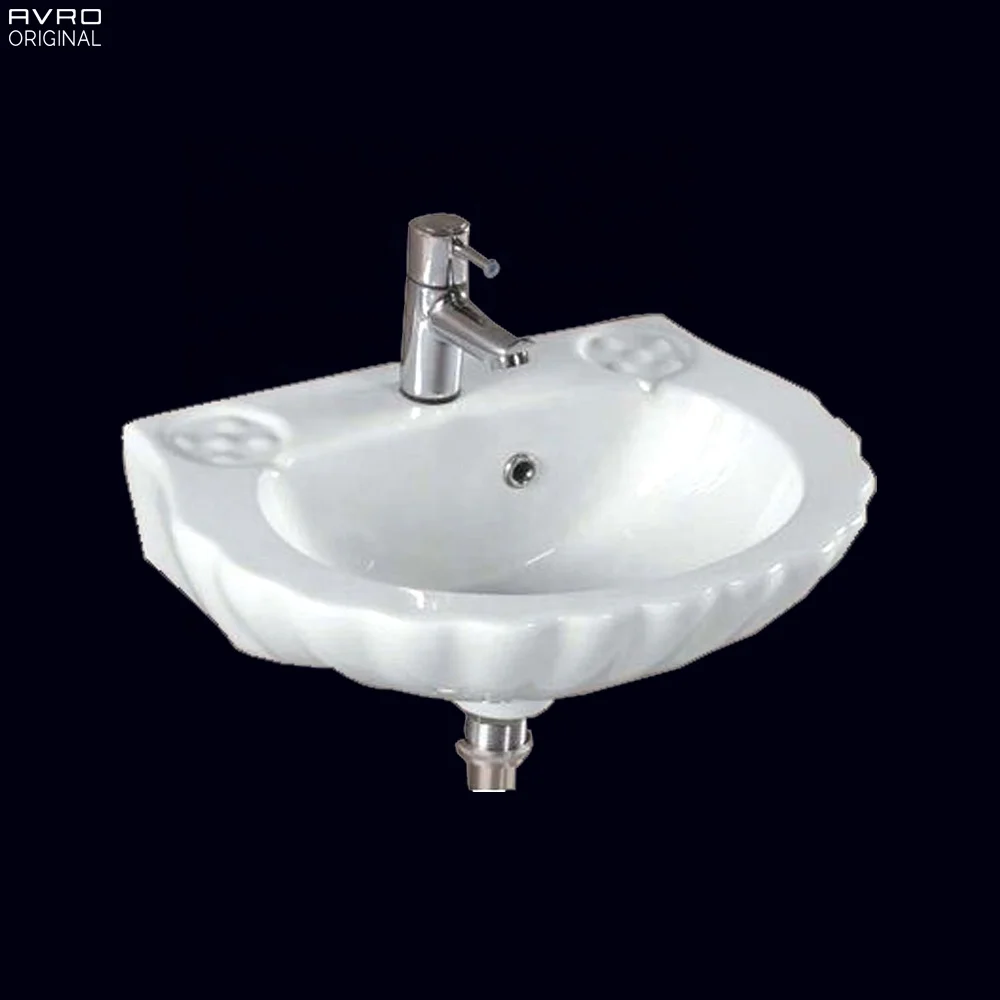 Factory Direct Modern round Wall Hung Wash Basin Sink Sanitary Ceramic Stone Marble Cheap Wholesale Bathroom Sink