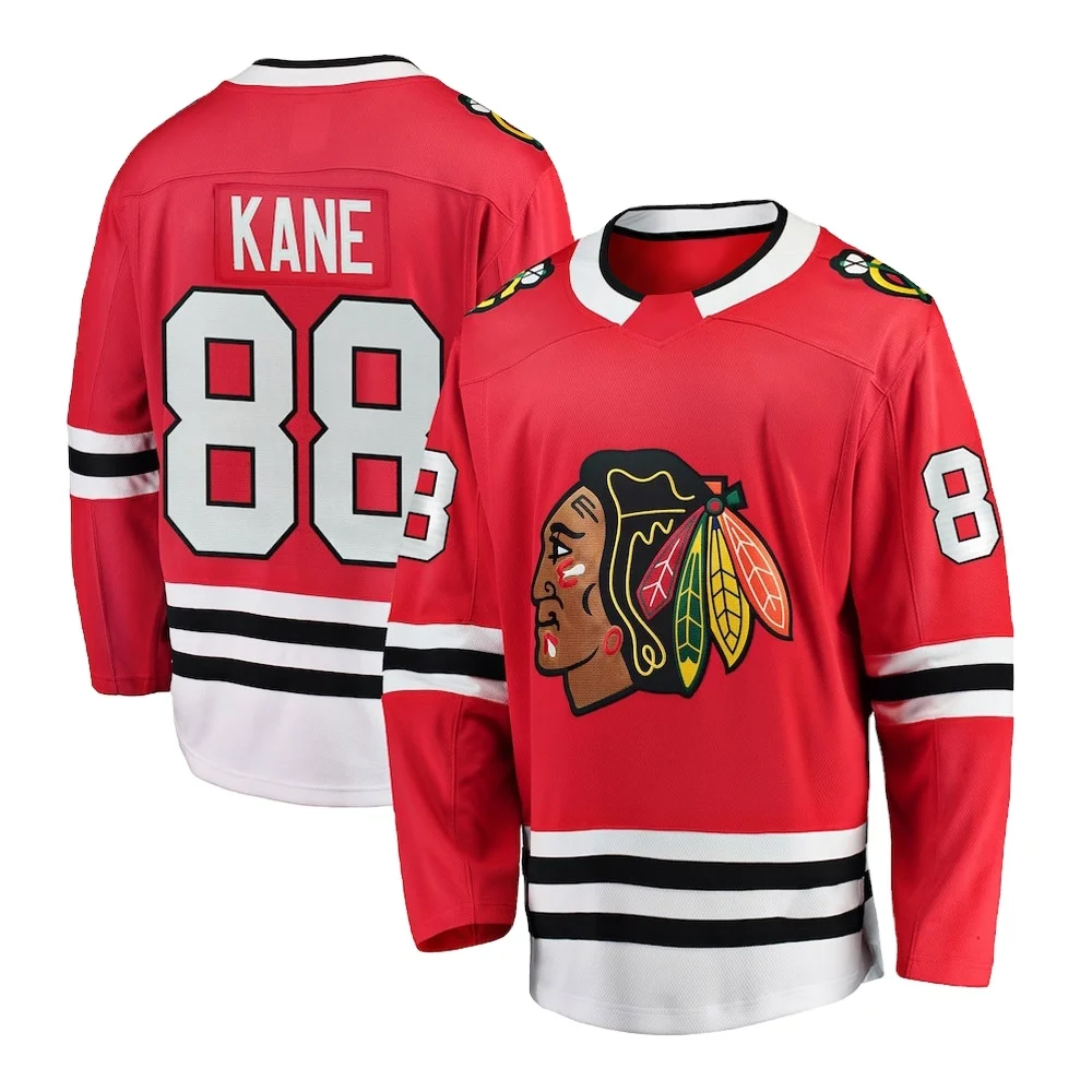  Мужская майка для хоккея с шайбой мужская команды Chicago Blackhawks Red