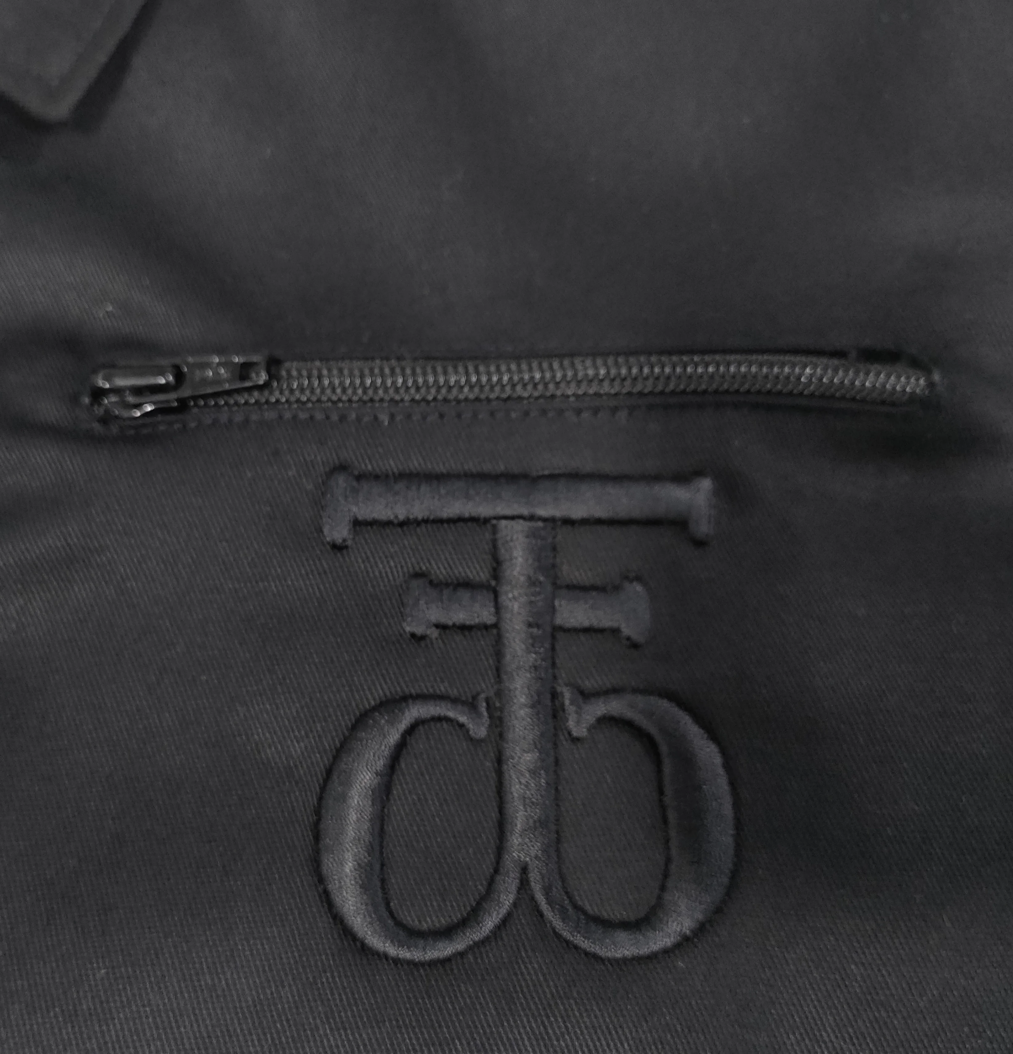 Wholesale new Arrival black 3D Embroidered Cotton Made Custom Workwear Working Uniform Dickie Suits 2 Piece jacket pant Mens set