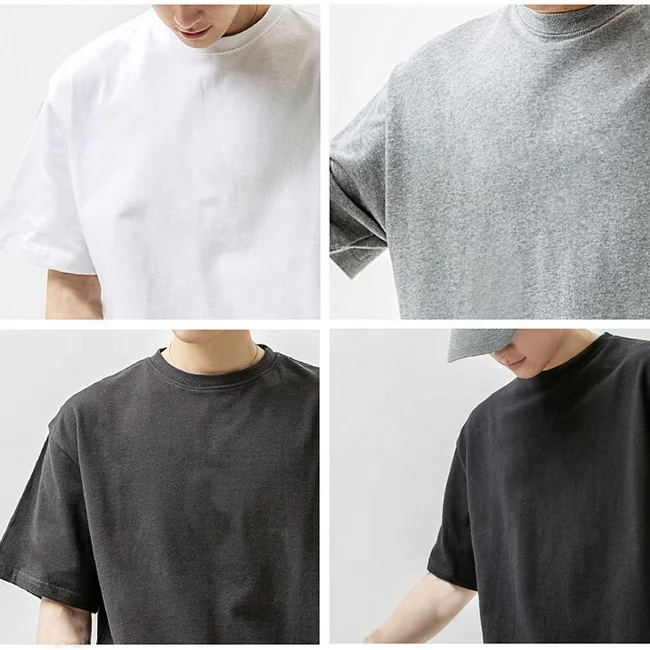 Razers new style  Clothing Men Heavy 100% Cotton Custom Colors drop shoulder Oversize T-shirt