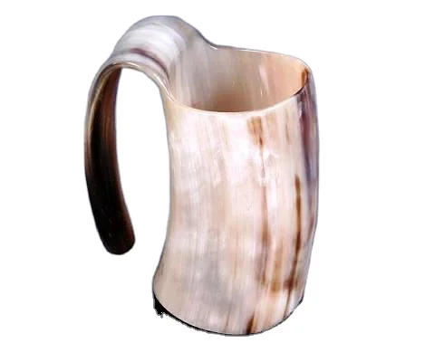 Natural Viking Drinking Horn Mug Steins Mugs For Beer Wine Mead Ale Horn Tankard by SHAN INDIA