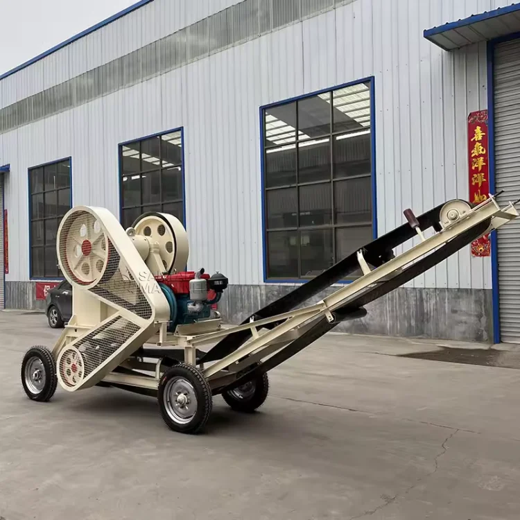 2024 New Product Mobile Jaw Crusher With Feeder And Conveyor