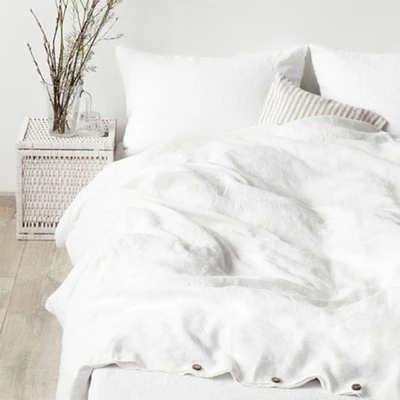 100% linen woven  fabric  Plain linen fabric wholesale for bedding sets